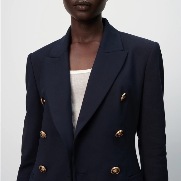 ZARA Double Breasted Gold Buttoned Blazer XS - Picture 4 of 13